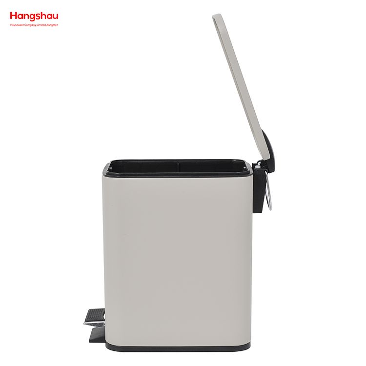 Office Trash Can Iron Rectangular Pedal Bin Kitchen Bathroom Foot Pedal Dustbin With Rubbish Bin Garbage Hotel Dust Bin