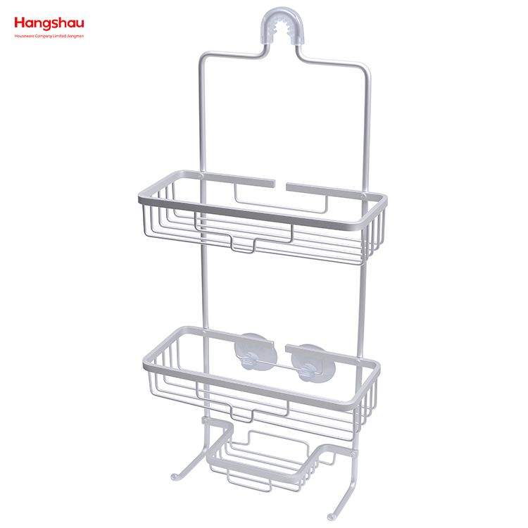 Bathroom Aluminum Hanger Bathroom Accessories Shower Caddy In Aluminum Bathroom Shelf Anti-rust Durable 3 Layer Wall Mounted Hanging Basket Wall Mounted 