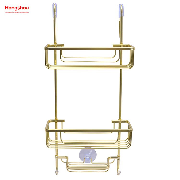 Bathroom Accessories Shower Caddy In Aluminum Anti-rust Durable with 3 Layer Wall Mounted Hanging Basket Bathroom Aluminum Hanger Wall Mounted Bathroom Shelf