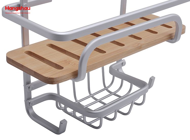 Aluminum Hanger Storage Rack 3-tier Shower Caddy Shelf Basket Shower Caddy Over The Door With Bathroom 
