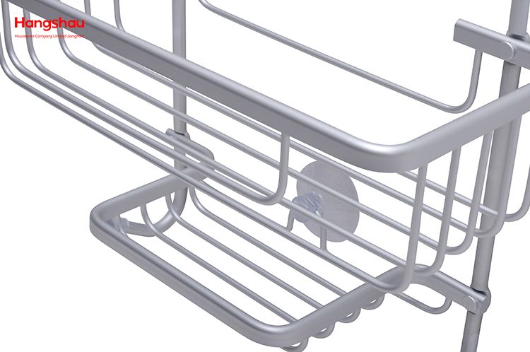 Bathroom Aluminum Hanger 3 Layer Wall Mounted Hanging Basket Wall Mounted Bathroom Accessories Shower Caddy In Aluminum Bathroom Shelf Anti-rust Durable