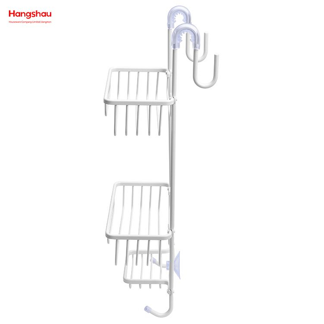 Bathroom Accessories Shower Caddy In Aluminum Bathroom Shelf Anti-rust Durable Bathroom Aluminum Hanger 3 Layer Wall Mounted Hanging Basket Wall Mounted 