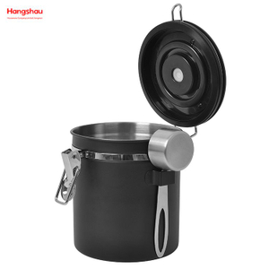 Coffee Canister With Valve & Date Tracker Coffee Grounds Beans Canister Stainless Steel Airtight Coffee Canister