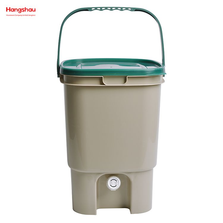 Biodegradable Compost Bins Household 15L Compost Bucket Bokashi Plastic Kitchen Compost Bin With Strainer