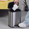5L Basics Stainless Steel Rectangular Soft-close Garbage Bin Step Trash Can Pedal Bin