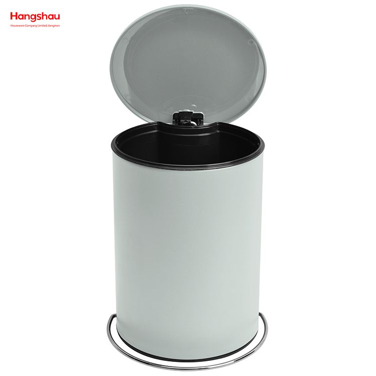 3L Patent Design Simple Foot Pedal Household Pedal Waste Bin For Indoor Trash Can Bathroom Metal Trash Can Powder Coating Morden Style Dustbin Garbage Can Dust Bins