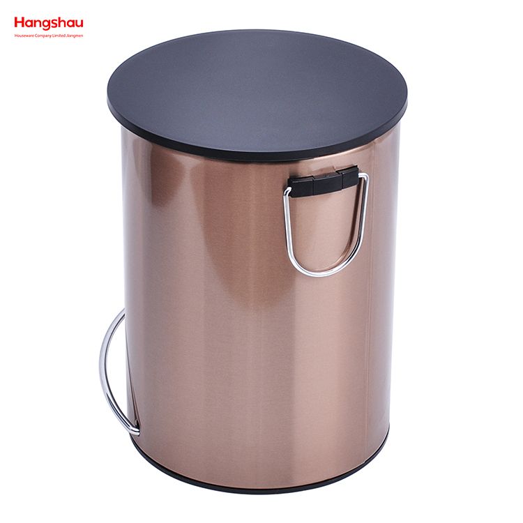 3L Patent Design Pedal Waste Bin For Indoor Trash Can Simple Dustbin Garbage Can Bathroom Trash Can Household Plastic Foot Pedal Dust Bins 