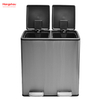 60L Waste Cafeteria Sorting Garbage Bins Sealing And Odor Prevention Stainless Steel Environment protection Classification Trash Can Kitchen Garbage Classification