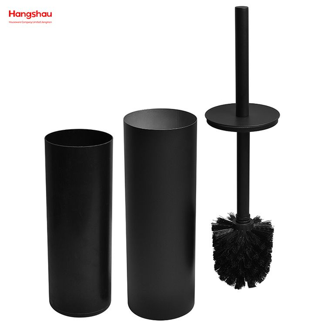 Matt Black Lacquer Spraying Household Bathroom Stainless Steel 304# Toilet Brush Holder Matte Toilet Cleaning Brush Holder Wc Clean Brush Holder