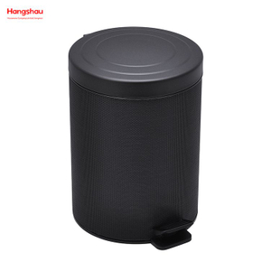 5L Round Powder Coating Household Pedal Waste Bin Dust Bins For Indoor Trash Can Bathroom Trash Can Metal Morden Style Dustbin Garbage Can PU PP