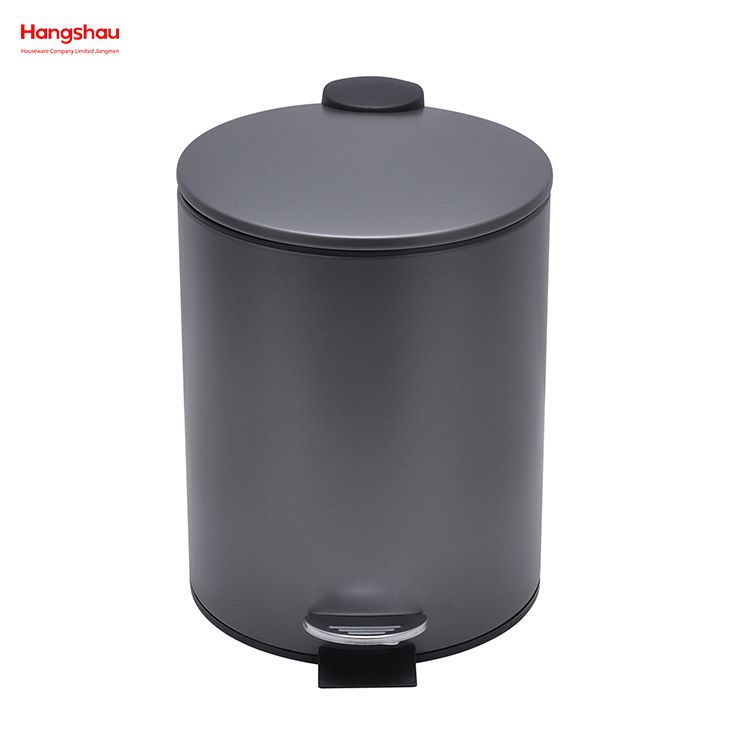 5L Powder Coating Household Pedal Waste Bin Bathroom Metal Trash Can For Indoor Trash Can Morden Style Dustbin Garbage Can Dust Bins