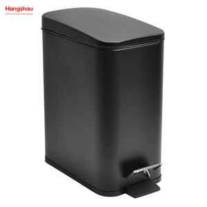 5L Household Square Bathroom Trash Can For Indoor Trash Can Metal Powder Coating Waste Bin Dust Bins Pedal Morden Style Dustbin Garbage Can