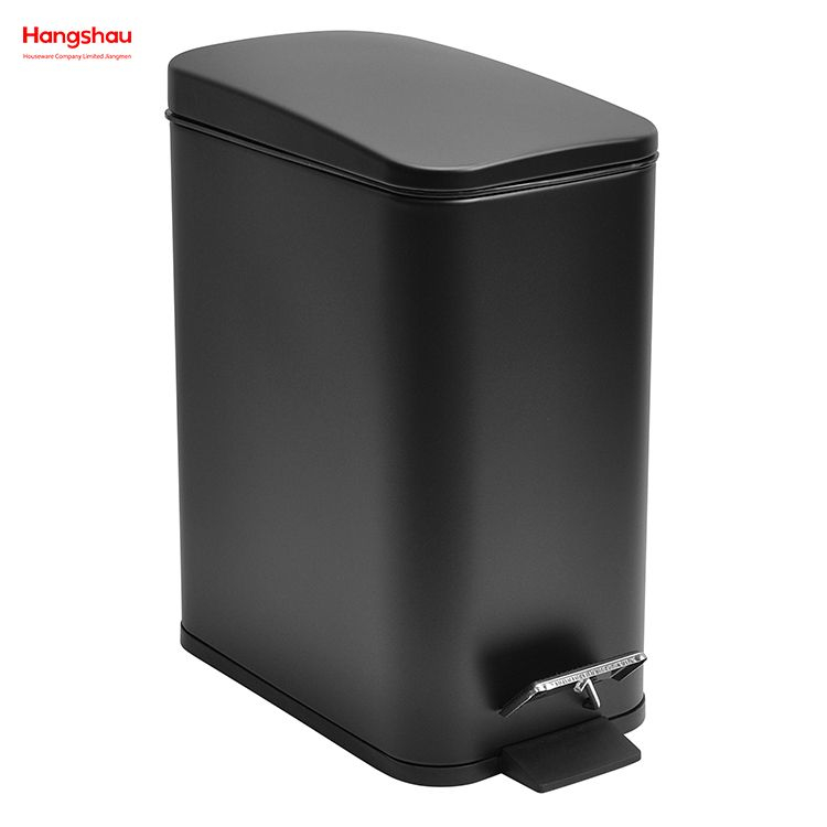 5L Household Square Bathroom Trash Can For Indoor Trash Can Metal Powder Coating Waste Bin Dust Bins Pedal Morden Style Dustbin Garbage Can