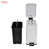 5L Waste Bin Dust Bins Pedal Morden Style Dustbin Garbage Can Household Square Bathroom Trash Can For Indoor Trash Can Metal 