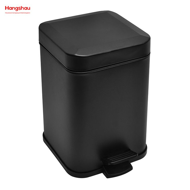 Bathroom/bedroom/office 3L Stainless Steel Square Pedal Bin with Soft Close Device High Quality Trash Can with Foot Pedal Dustbin Pedal Bin Garbage Can