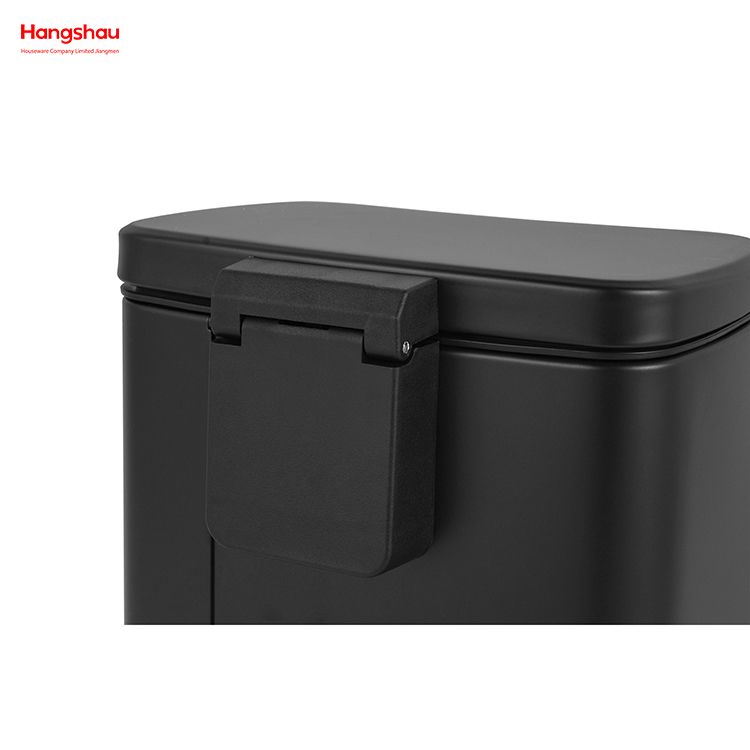 30L Stainless Steel Garbage Trash Bin For Kitchen Office Trash Can Custom Colorful Rectangular Silent Closing Foot Pedal 
