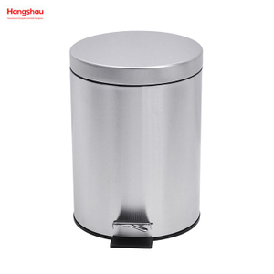5L Stainless Steel Household Bathroom Inner Bucket Trash Bin with Step Pedal for Office And Kitchen Use Waste Bins Genre Dustbin Garbage Can