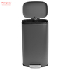 30L Cafeteria Custom Colorful Rectangular Silent Closing Foot Pedal Dustbin Lobby Stainless Steel Garbage Trash Bin For Kitchen waste Office Trash Can