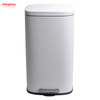 30L Hotels Cafeteria Custom Colorful Rectangular Silent Closing Foot Pedal Dustbin Lobby Stainless Steel Garbage Trash Bin For Kitchen waste Office Trash Can