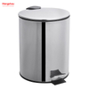 5L Bathroom Kitchen Hotel Office Stainless Steel Trash Can Round Shape Pedal Waste Bins