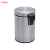 3L Stainless Steel Round Pedal Bin Household Bathroom Inner Bucket Trash Bin with Step Pedal for Office And Kitchen Use Waste Bins Genre Dustbin Garbage Can