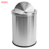 9L Round Shape Stainless Steel Swing Lid Waste Bin Hotel Room Round Swing Lid Metal Trash Bin Waste Bin Dustbin Steel Recycle Bin Metal Trash Can With Cover Lid