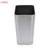 6L Stainless Steel Square Bin Household Kitchen Bar Opening Simple Trash Bin without Lid Garbage Bin Open Top Dustbin 