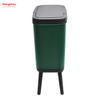 15L New Style Household High Bin With Stand Large Capacity Kitchen And Toilet Trash Can With Lid And No Need To Bend Over