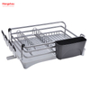 Aluminum Alloy Dish Rack over Sink Organizer Metal Drying Plastic Dish Tray Rack Kitchen Stand Dish Rack Countertop Dish Rack Cup Holder 