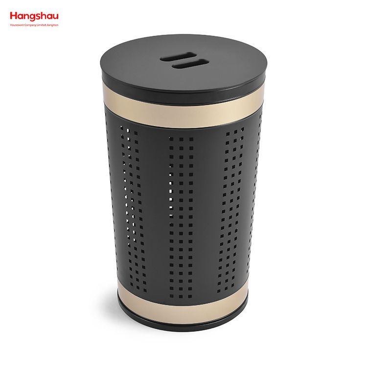 Metal Laundry Basket with Lid Washing Storage Dirty Clothes Laundry Basket Large Home Storage Basket Laundry Hamper 
