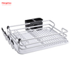 Kitchen Dish Rack Cup Holder Aluminum Alloy Dish Rack Metal Drying Plastic Dish Tray Rack over Sink Organizer Stand Dish Rack Countertop 