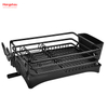 Black Powder Coated Stand Dish Rack Countertop Dish Rack Cup Holder Aluminum Alloy Dish Rack over Sink Organizer Metal Drying Plastic Dish Tray Rack Kitchen 