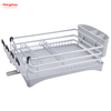 Kitchen Dish Rack Cup Holder Aluminum Alloy Dish Rack over Sink Organizer Stand Dish Rack Countertop Metal Drying Plastic Dish Tray Rack 