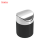 Table Top Waste Bin Metal Waste Bin With Push Lid Round Shape Desktop Dustbin