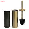 Golden Lacquer Spraying Household Bathroom Stainless Steel 304# Toilet Brush Holder Matte Toilet Cleaning Brush Holder Wc Clean Brush Holder