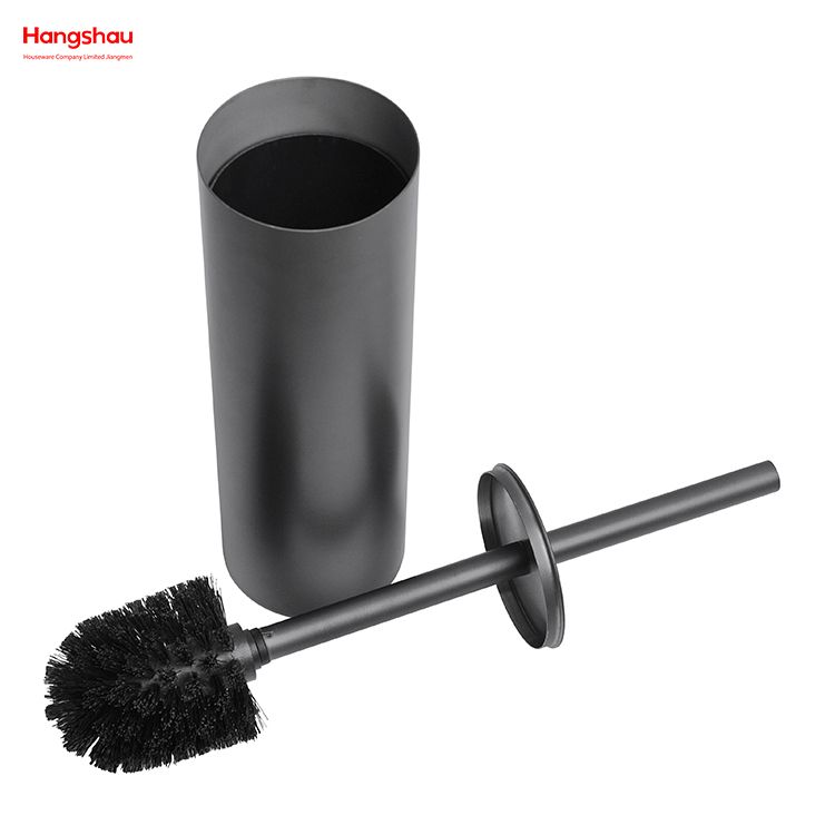 Brushed And Graphite Grey Lacquer Spraying Household Bathroom Stainless Steel 304# Toilet Brush Holder Matte Toilet Cleaning Brush Holder Wc Clean Brush Holder