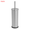 Round Metal Standing Toilet Brush with Holder Plastic Brush Cleaning Set Stainless Steel Matte Bathroom Toilet 