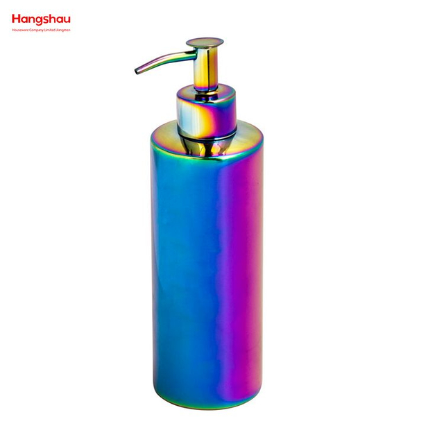 Polishing Electroplating Rainbow Color Bathroom Accessories Luxury Set Luxury Family Soap Dispenser Toothbrush Holder Tumbler Soap Dish Toiletbrush Holder Ceramic 