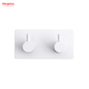 Bathroom Metal Hooks for Wall Two Hooks Stainless Steel Sticky Hook Adhesive Wall Hanging Hook with Dual Adhesive Tape 
