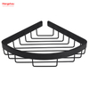 Black Aluminium Bathroom Corner Rack With Metal Shower Caddy Bath Storage Rack Wall Shelf Wall Mounted Bracket