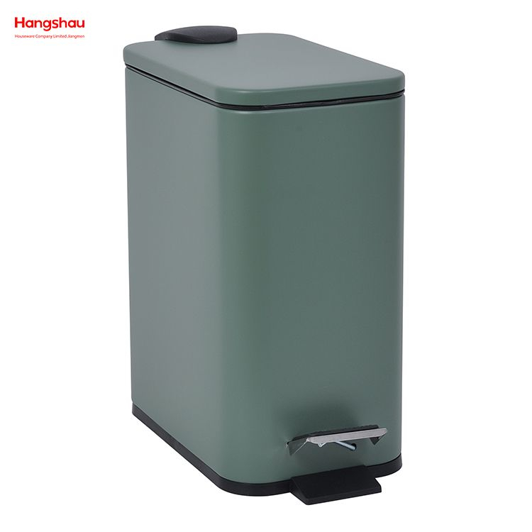 Kitchen Bathroom Hotel Dust Bin Foot Pedal Dustbin With Rubbish Bin Garbage Office Trash Can Iron Rectangular Pedal Bin 