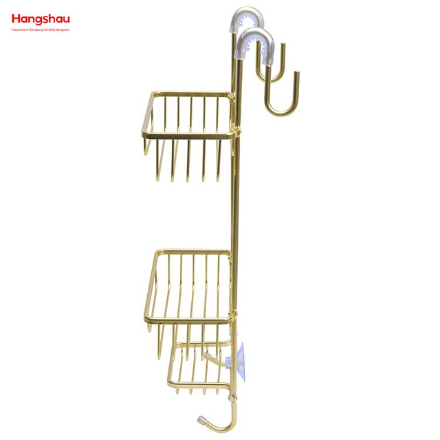 Bathroom Accessories Shower Caddy In Aluminum Anti-rust Durable with 3 Layer Wall Mounted Hanging Basket Bathroom Aluminum Hanger Wall Mounted Bathroom Shelf