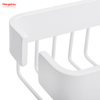 White Rectangular Shape Aluminium Bathroom Corner Rack With Metal Shower Caddy Bath Storage Rack Wall Shelf Wall Mounted Bracket