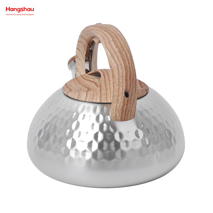 Simulation Wooden Handle Painting Stainless Steel Wholesale Custom Arabic Camping Hotel Stove Top Pour Over Pot Hot Water Coffee Whistling Tea Kettle