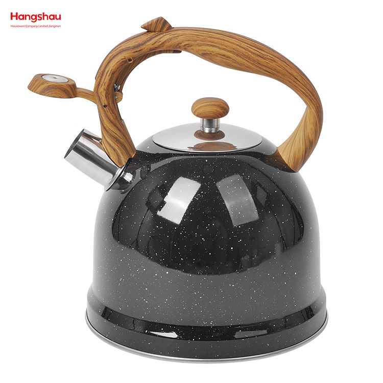 Simulation Wooden Handle Painting Hot Water Tea Pot Stainless Steel Water Kettle Tea Kettle Whistling Kettle For Home