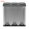 60L Stainless Steel Kitchen Garbage Classification Waste Cafeteria Sorting Garbage Bins Sealing And Odor Prevention Environment protection Classification Recycle Bin