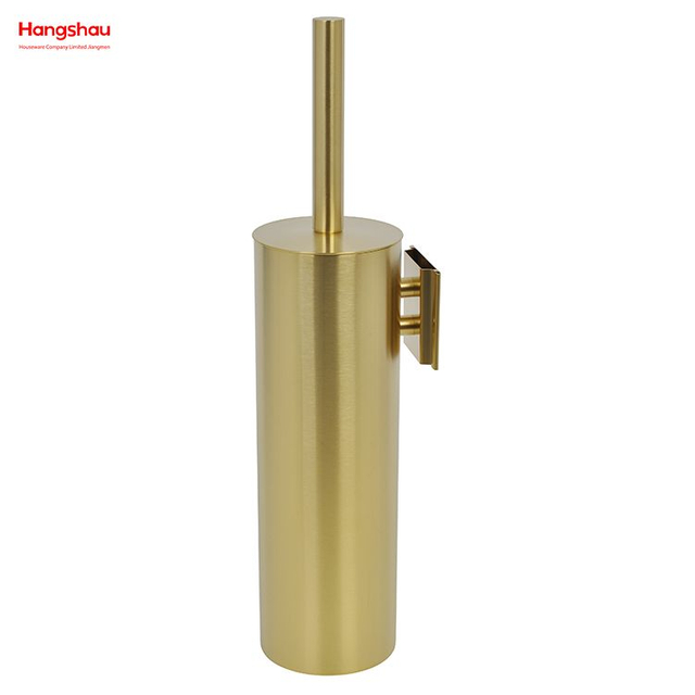 Golden Lacquer Spraying Household Bathroom Stainless Steel 304 Wall-mounted Toilet Brush Holder