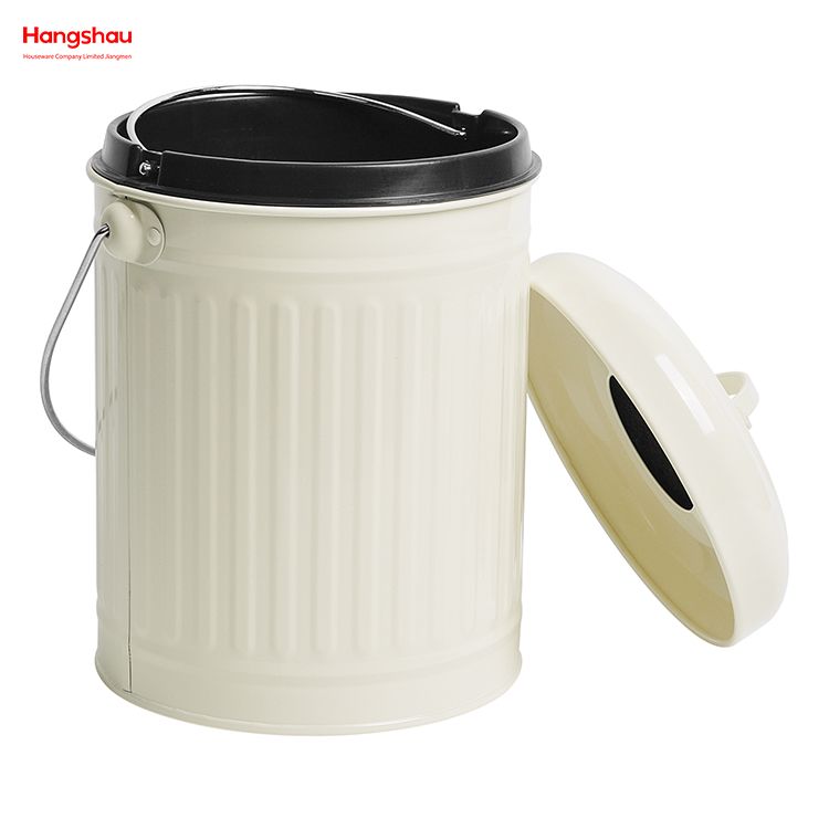 Food Waste Compost Bin Countertop Table Garbage Container Odor-free Compost Bin Stainless Steel Kitchen Compost Bin