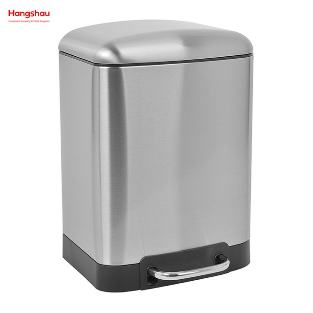 6L Home Kitchen Stainless Steel Nordic Trash Can Hotel Bathroom Metal Waste Bin Pedal Bin Recycling Bins