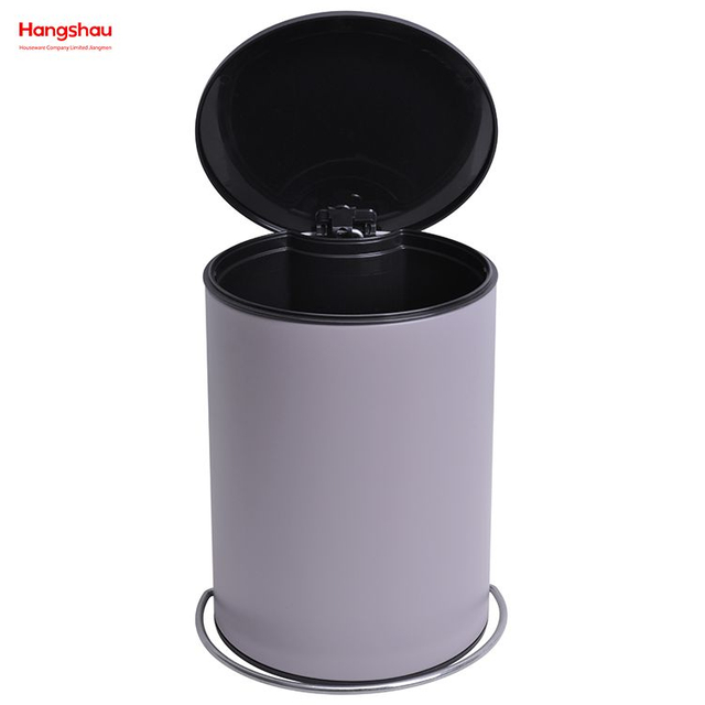 3L Simple Dustbin Garbage Can Bathroom Trash Can Household Plastic Foot Pedal Dust Bins Patent Design Pedal Waste Bin For Indoor Trash Can 